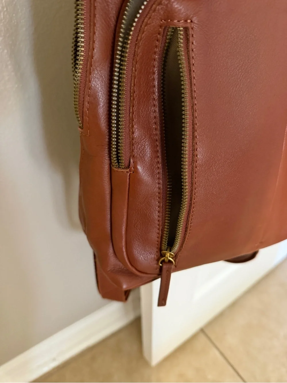 American Leather Brown Leather Backpack